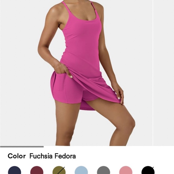 Halara Vibrant Pink Dress Longer Length - Picture 4 of 9